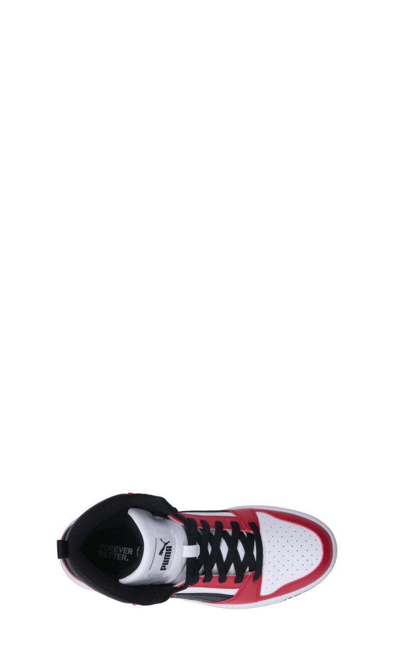 PUMA - REBOUND V6 MID JR Sneaker ragazzo bianca/rossa/nera