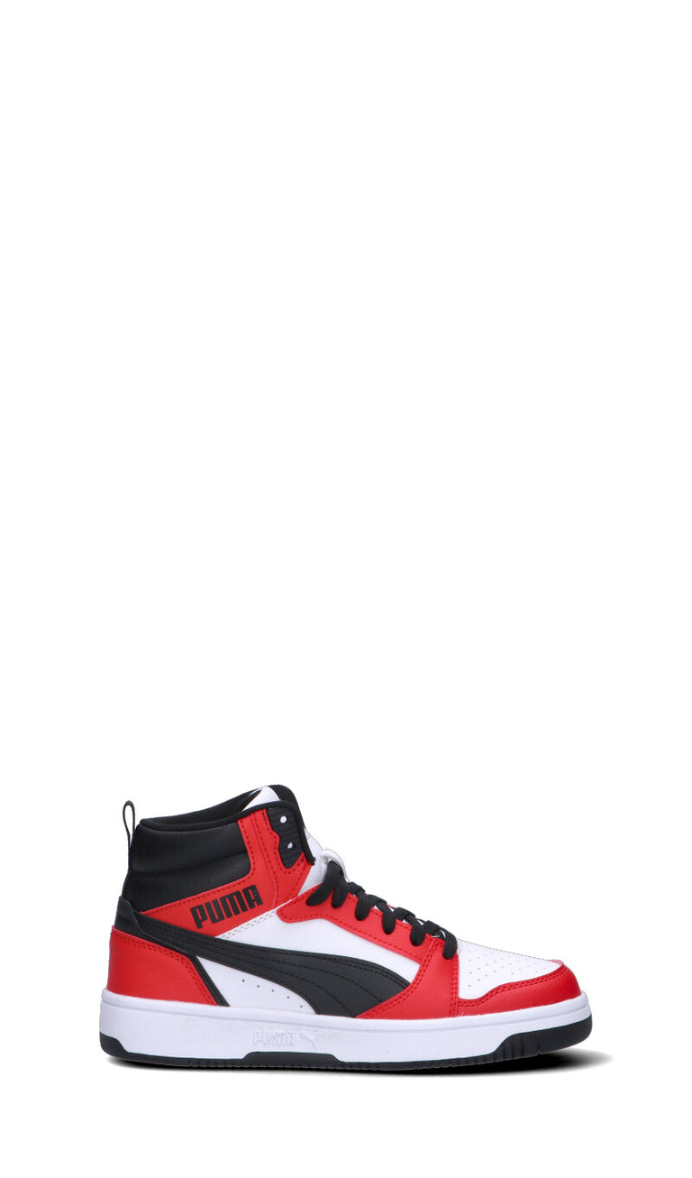 PUMA - REBOUND V6 MID JR Sneaker ragazzo bianca/rossa/nera