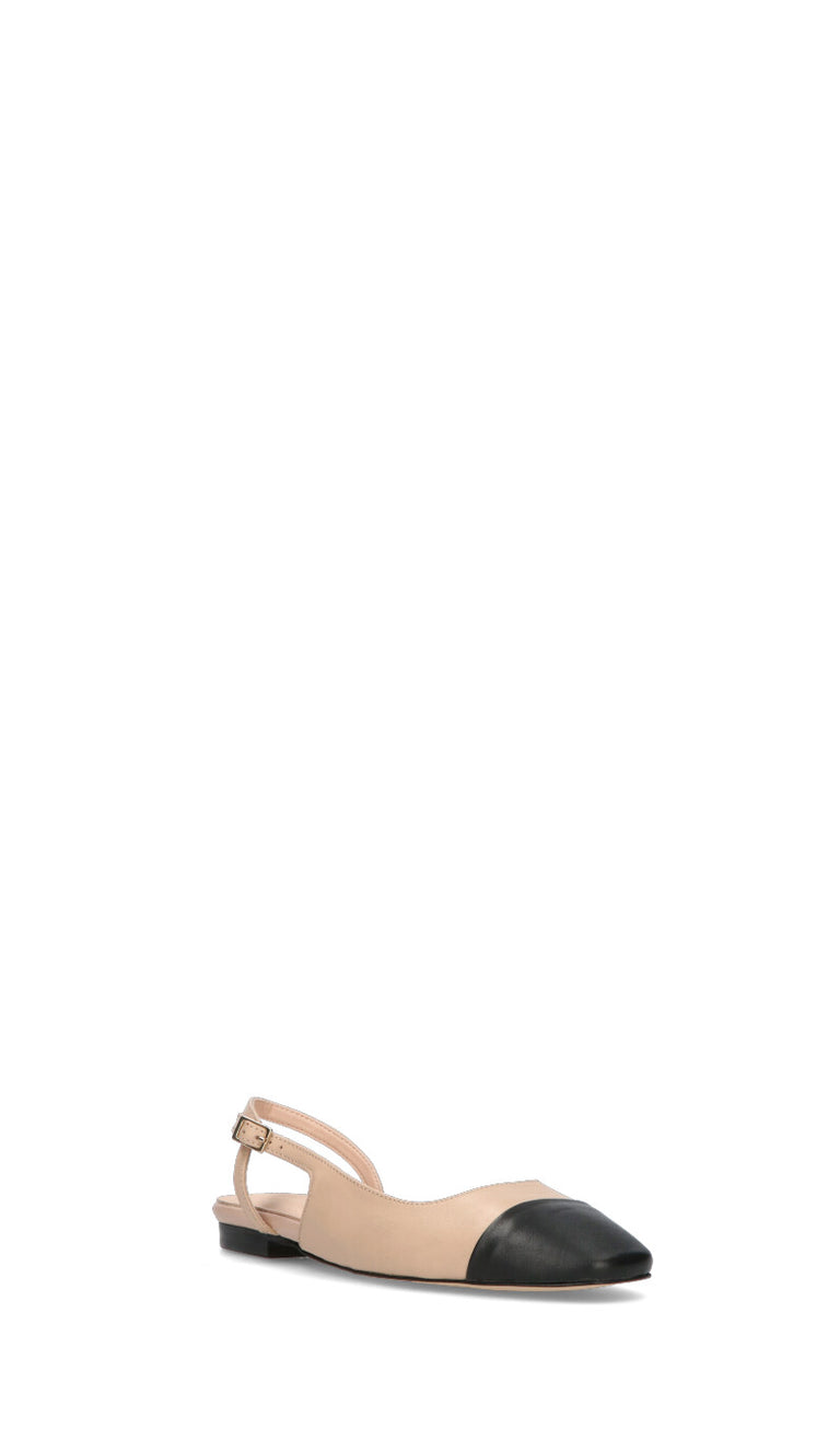 ROBERTA GINEPRI Slingback donna beige/nera in pelle