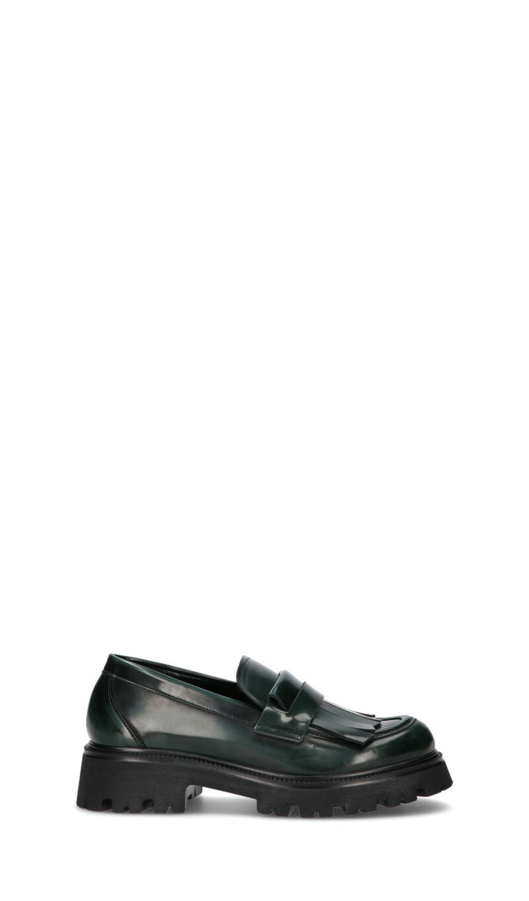 REBECCA VAN DICK Mocassino donna verde in pelle