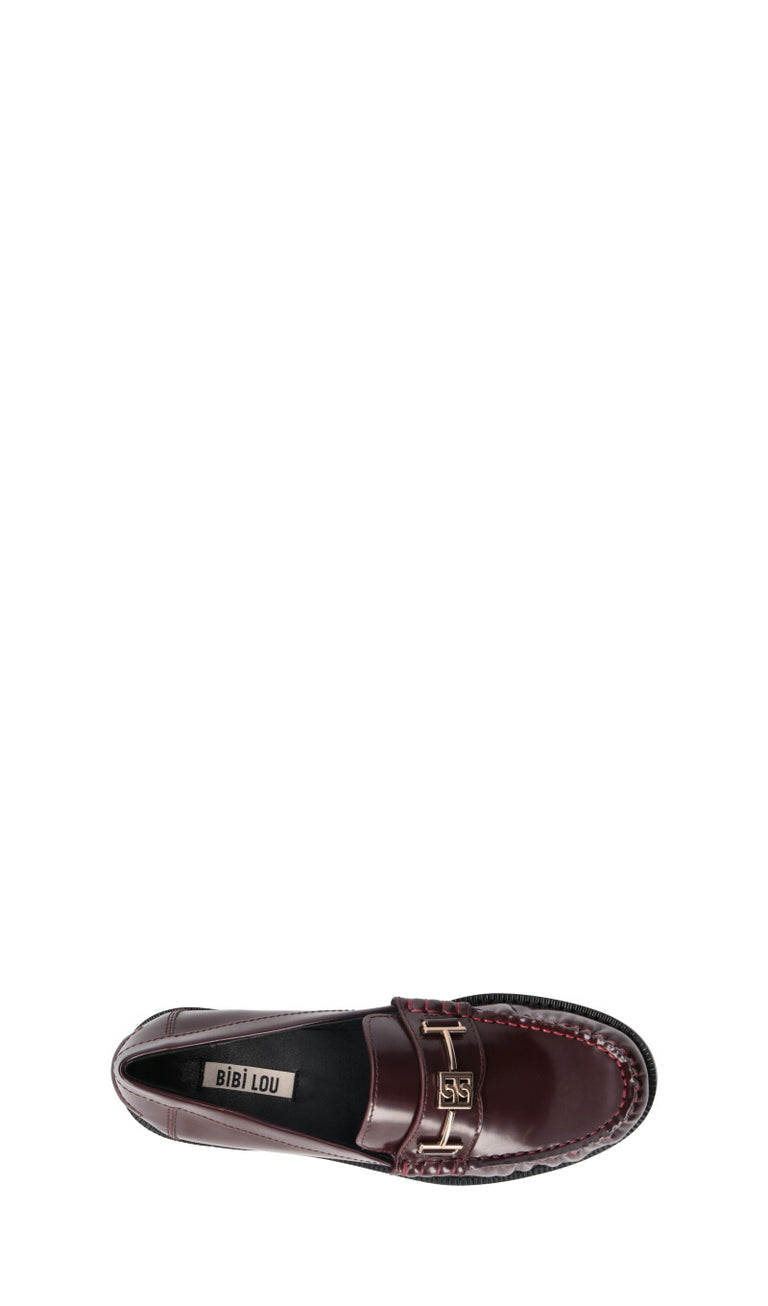 BIBI LOU Mocassino donna burgundy in pelle