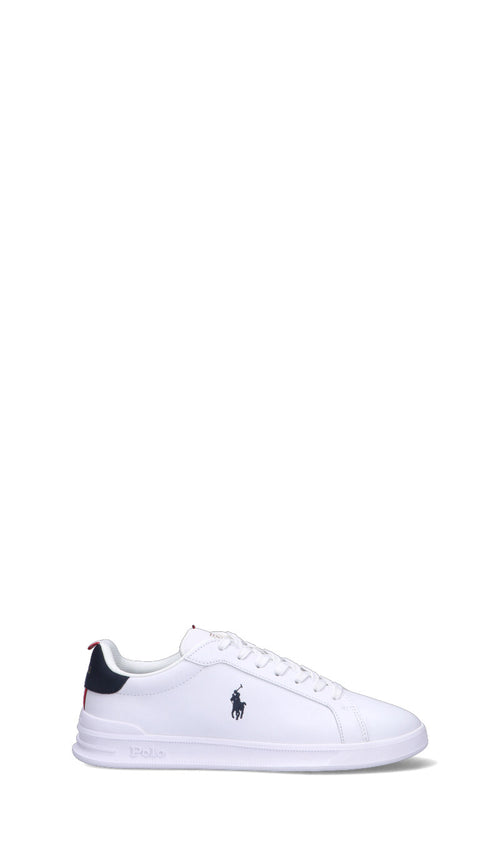 RALPH LAUREN Sneaker uomo bianca in pelle