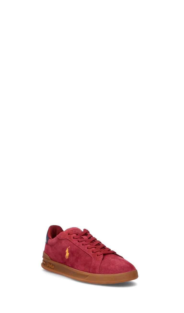 RALPH LAUREN Sneaker uomo rossa in suede