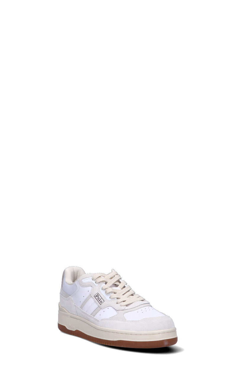 RALPH LAUREN Sneaker uomo bianca in pelle