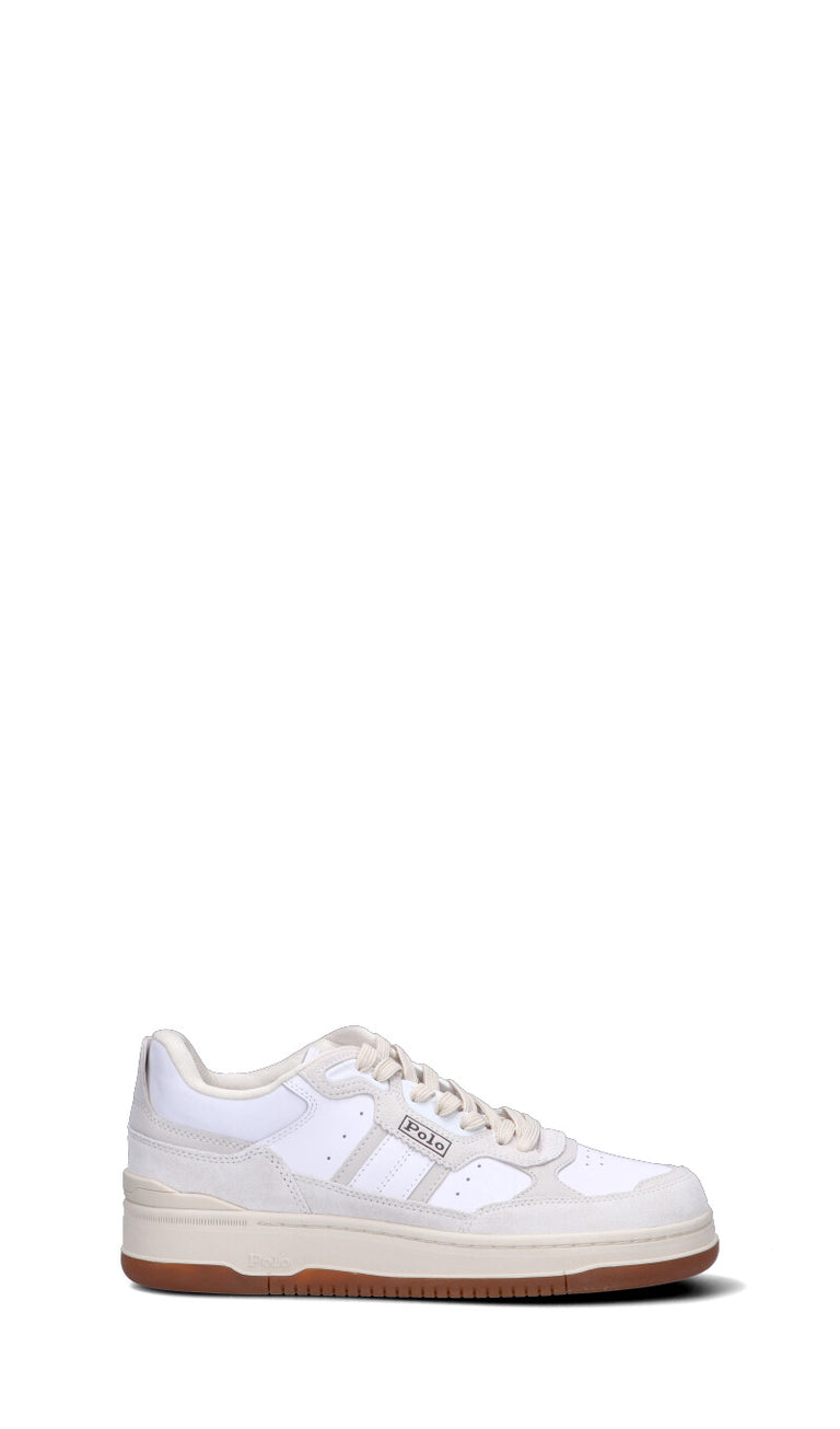 RALPH LAUREN Sneaker uomo bianca in pelle