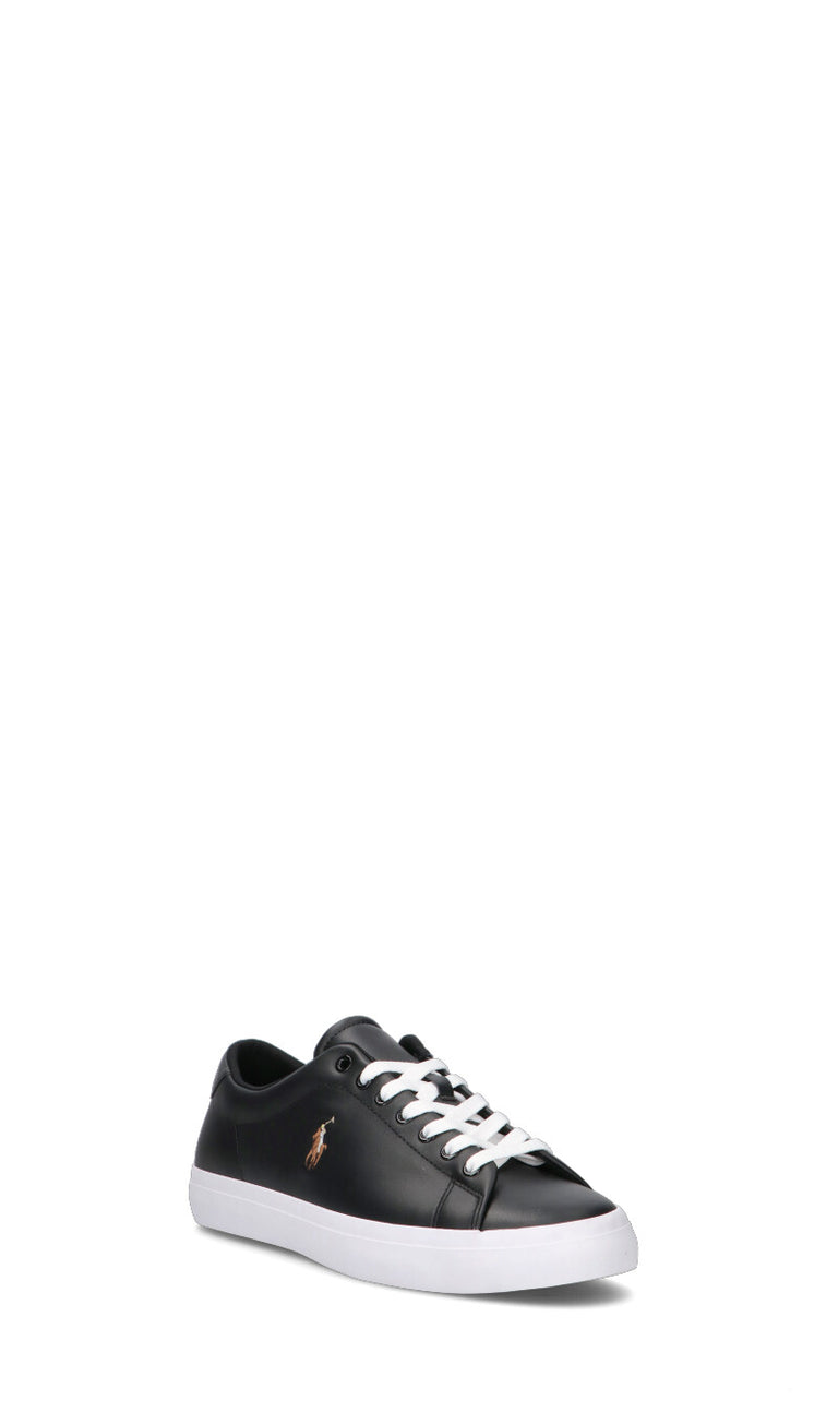 RALPH LAUREN Sneaker uomo nera in pelle