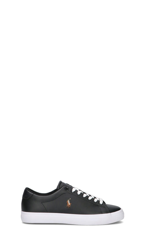 RALPH LAUREN Sneaker uomo nera in pelle