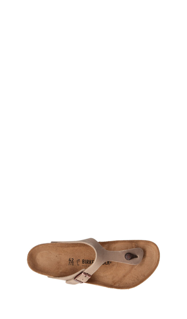 BIRKENSTOCK GIZEH BS Ciabatta uomo grigia in pelle