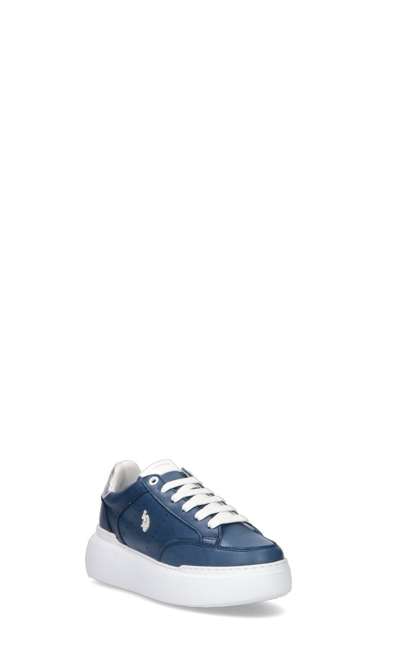 U.S. POLO ASSN. Sneaker donna blu in pelle