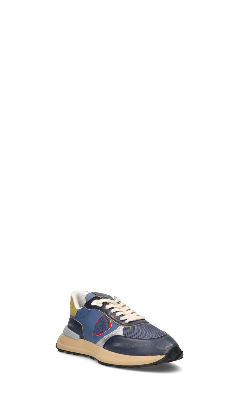 PHILIPPE MODEL Sneaker uomo blu in pelle