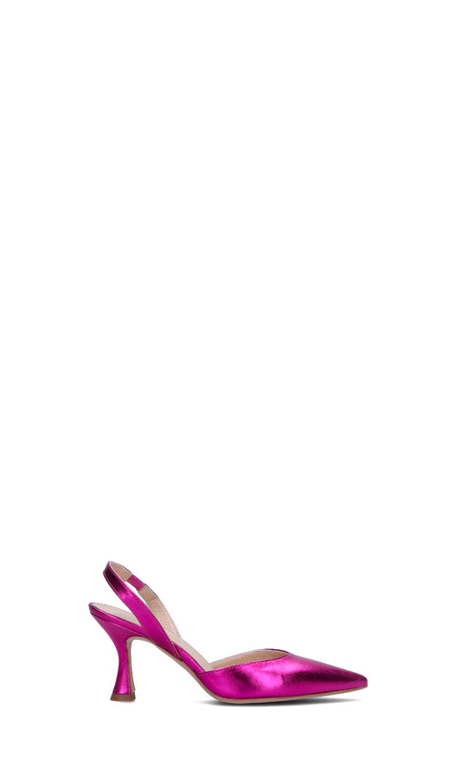 REBECCA VAN DICK Slingback donna fucsia in pelle