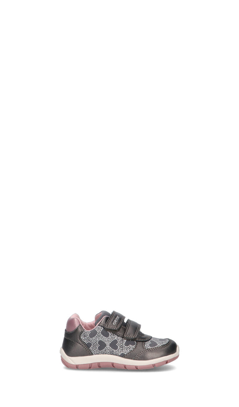 GEOX Sneaker bimba grigia/rosa