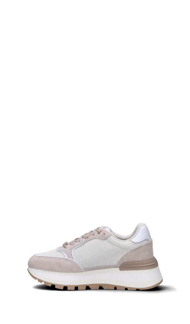 LIU JO Sneaker donna beige/bianca in suede