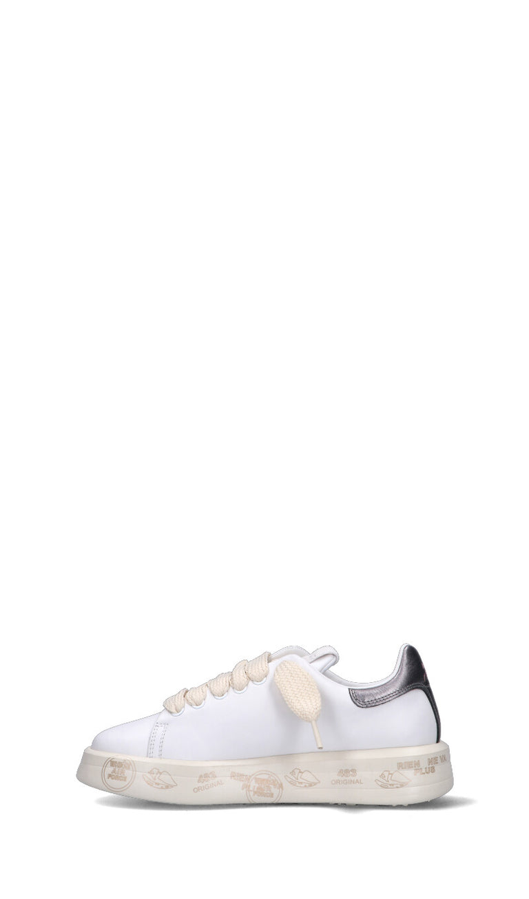 PREMIATA Sneaker donna bianca/argento in pelle