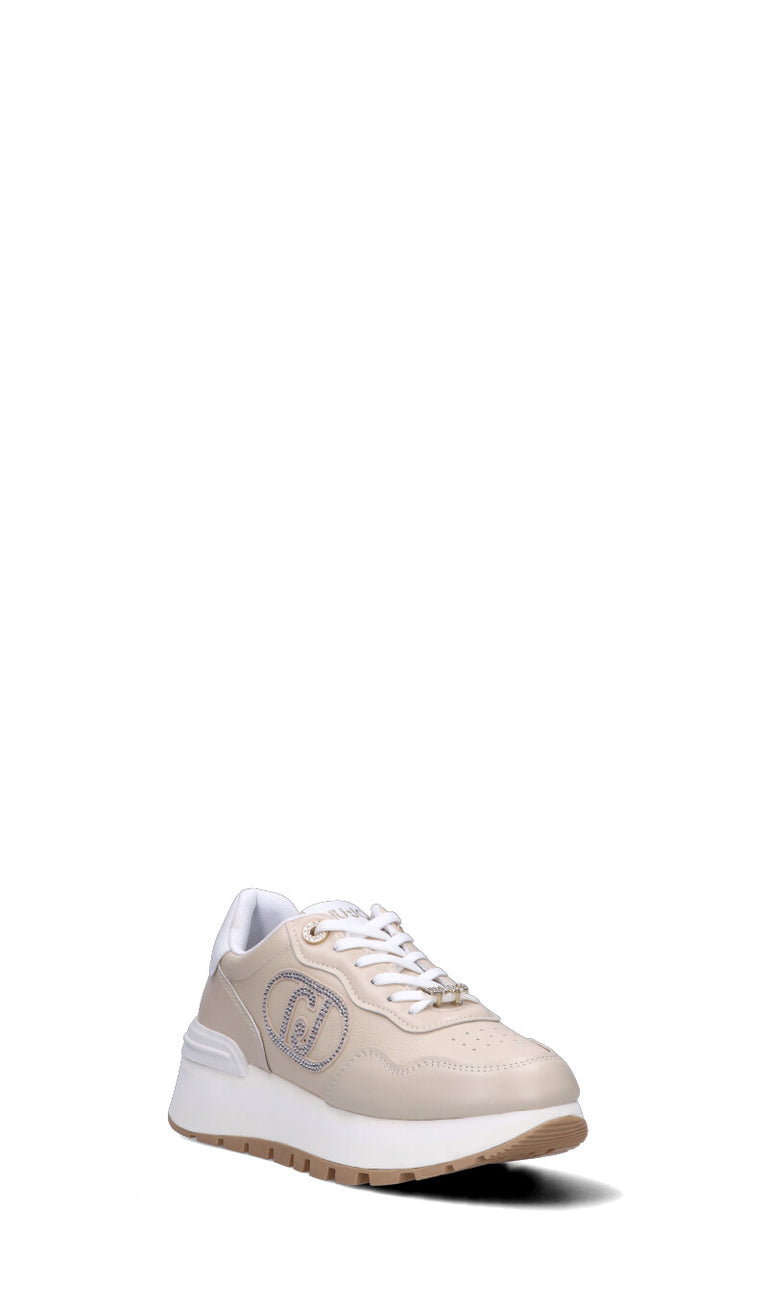 LIU JO Sneaker donna beige in pelle