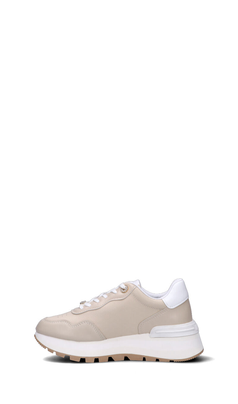 LIU JO Sneaker donna beige in pelle