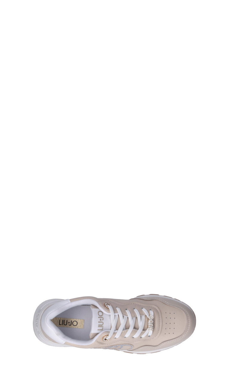 LIU JO Sneaker donna beige in pelle