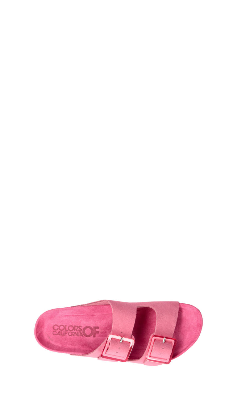 COLORS OF CALIFORNIA Ciabatta donna fucsia in suede