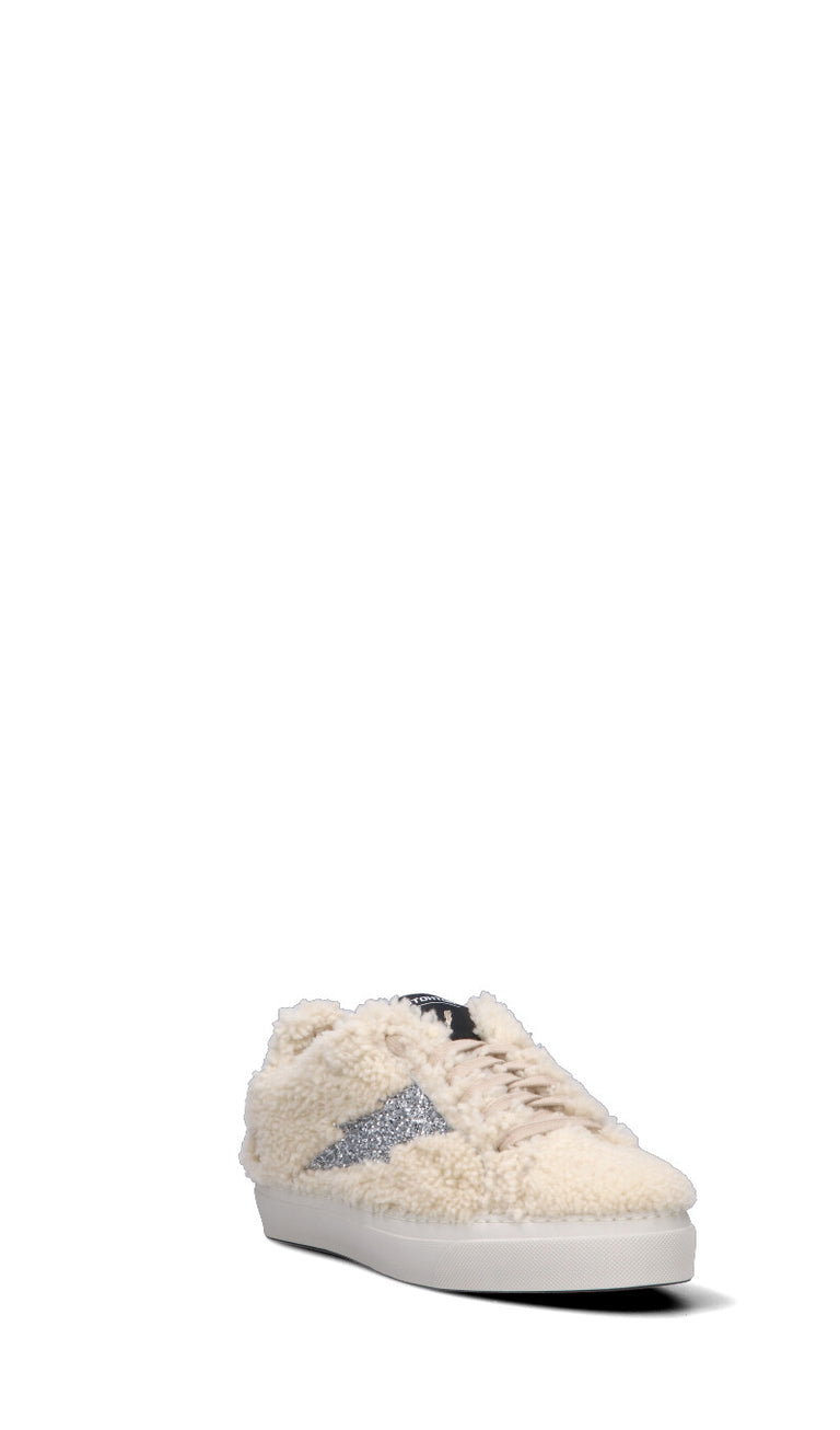 STOKTON Sneaker donna panna in pelliccia