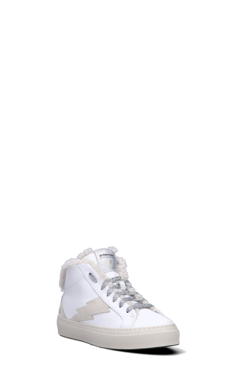 STOKTON Sneaker donna bianca/panna in pelle