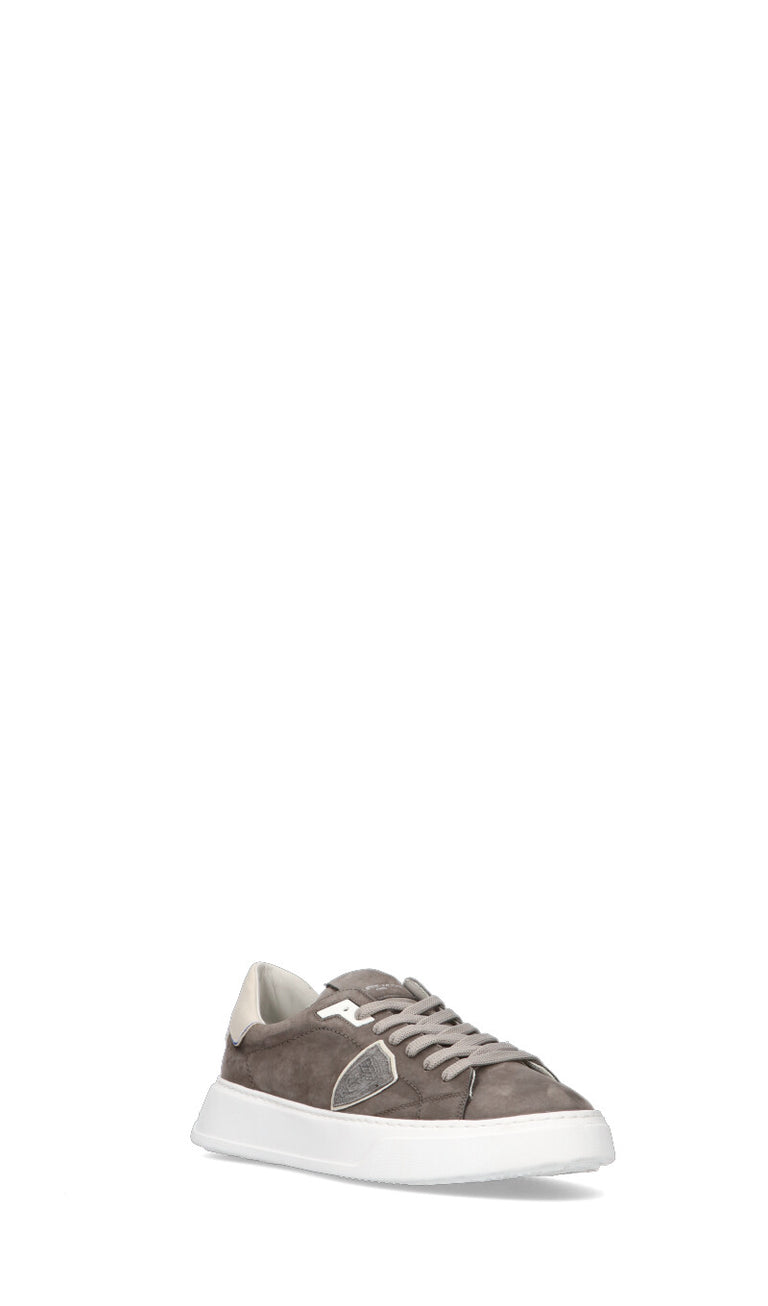 PHILIPPE MODEL Sneaker uomo bianca/marrone in pelle