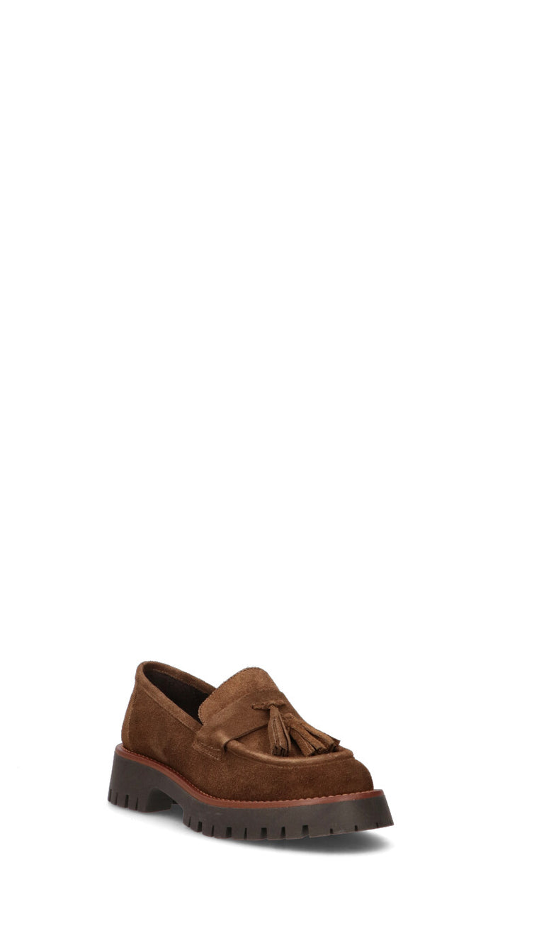 WEDO Mocassino donna marrone in suede