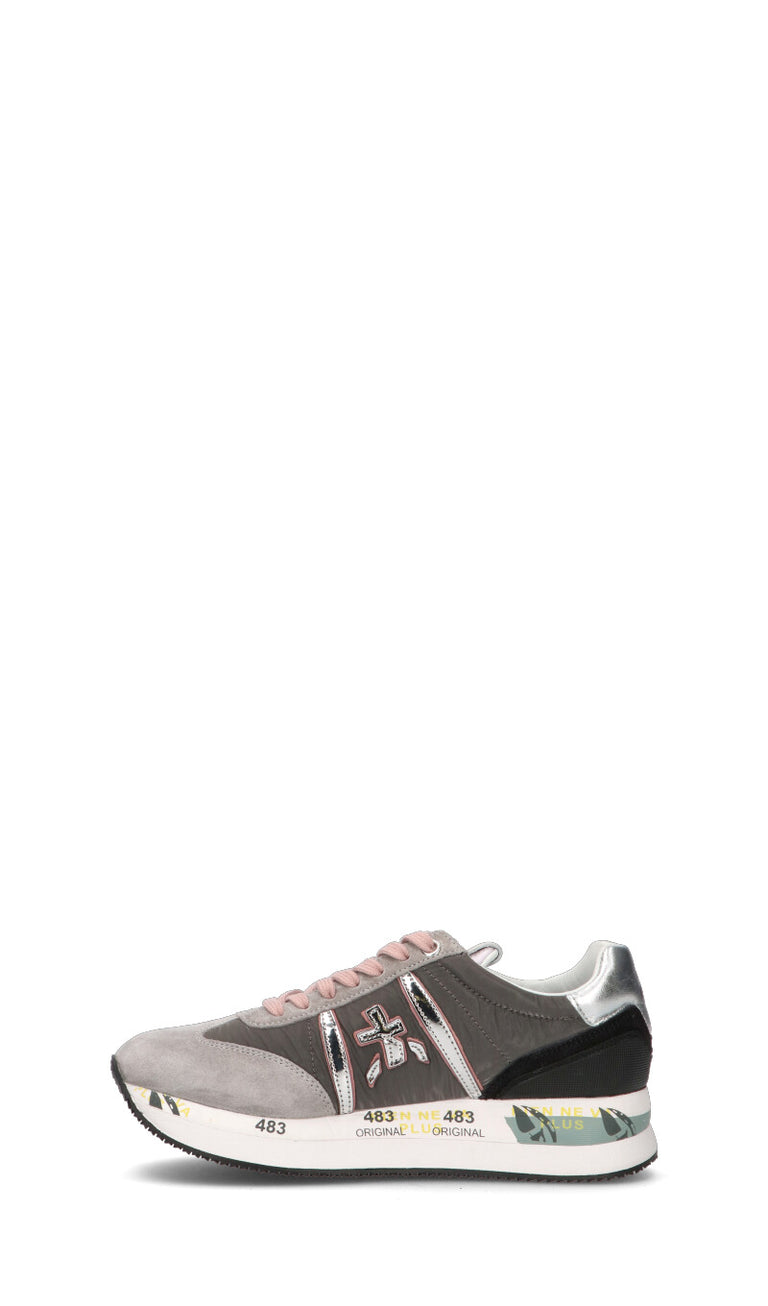 PREMIATA Sneaker donna grigia/argento in pelle