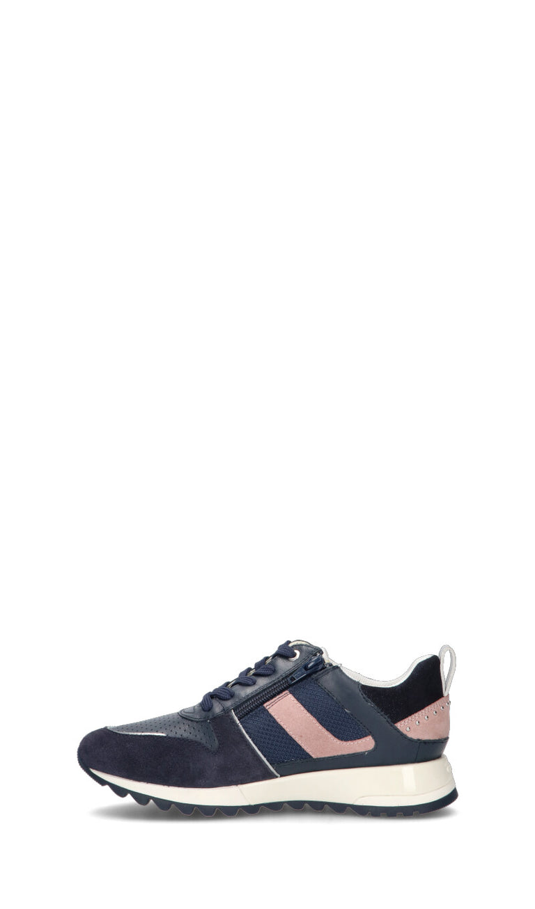 GEOX Sneaker donna blu in suede