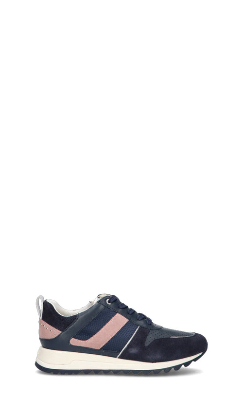 GEOX Sneaker donna blu in suede