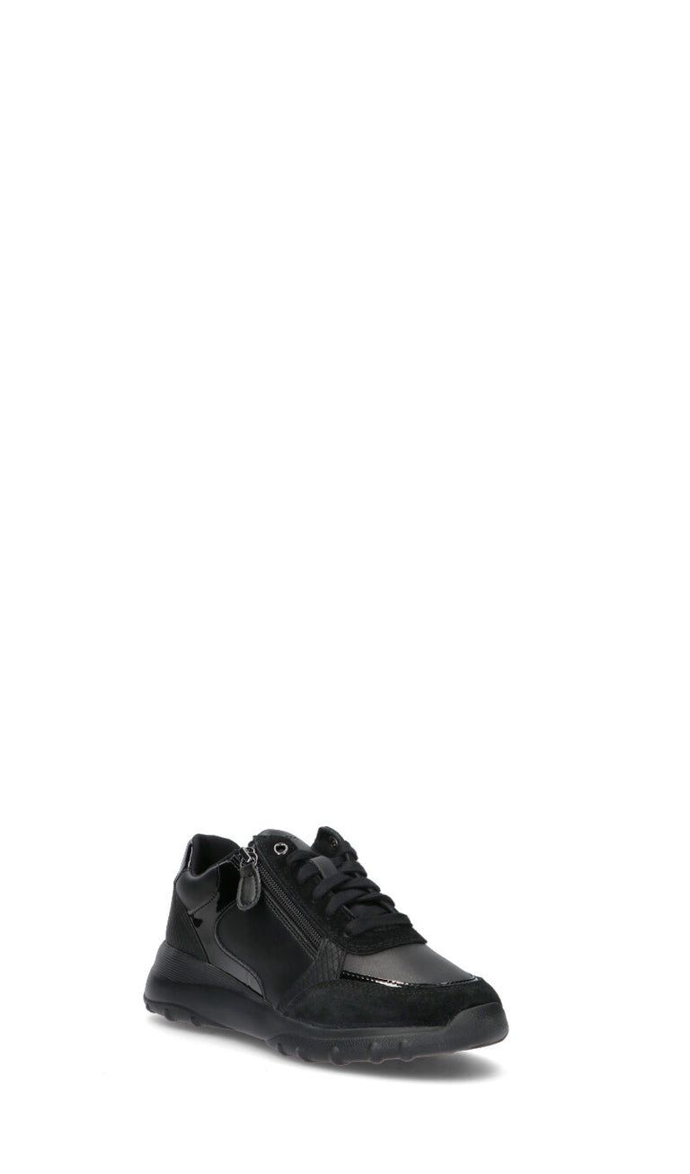 GEOX Sneaker donna nera in pelle