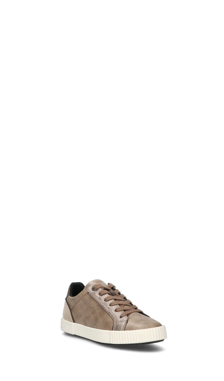 GEOX Sneaker donna taupe in pelle