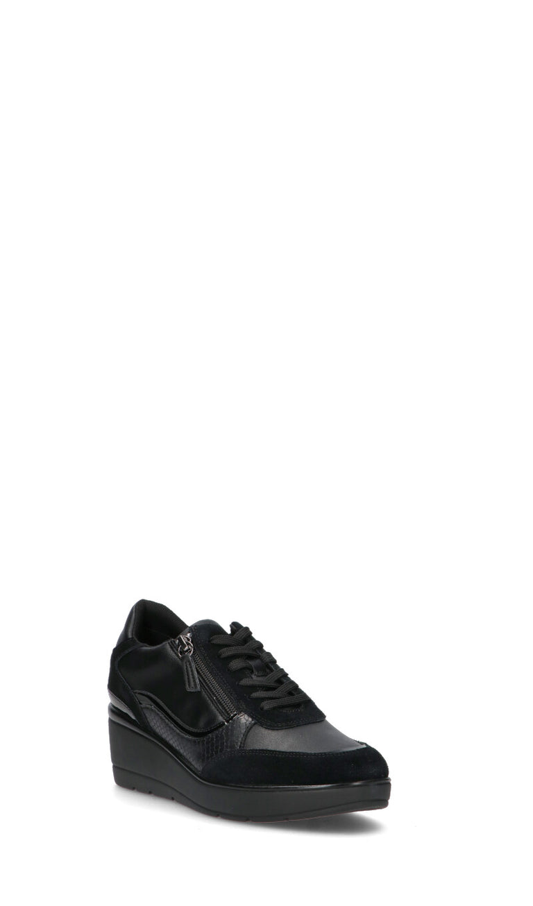 GEOX Sneaker donna nera in suede