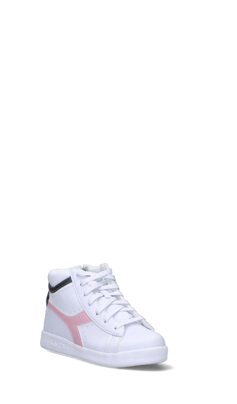 DIADORA - GAME P HIGH GIRL GS Sneaker ragazza bianca/rosa