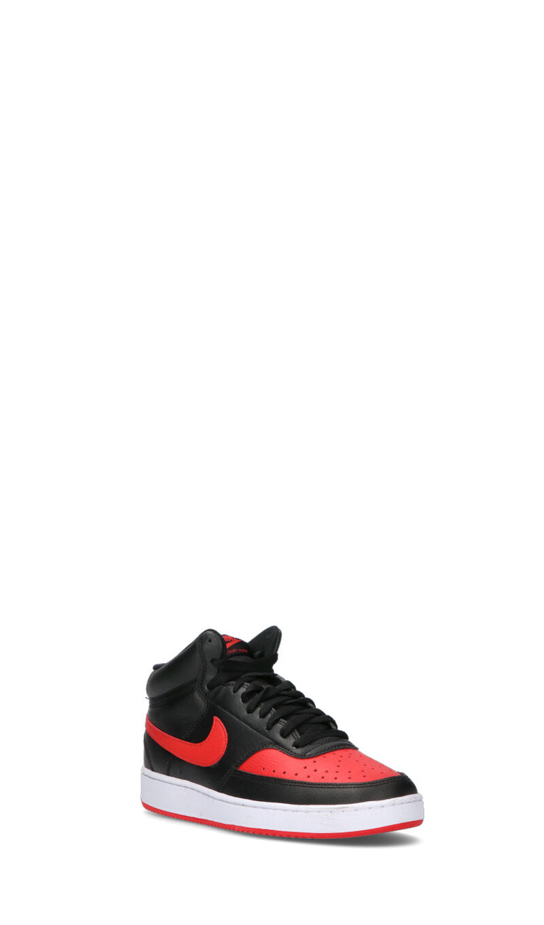 NIKE COURT VISION MID Sneaker uomo nera/rossa in pelle