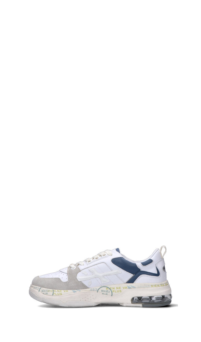 PREMIATA Sneaker uomo bianca/blu in pelle