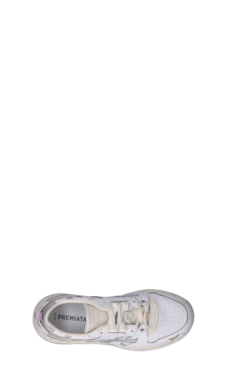 PREMIATA Sneaker donna bianca/grigia/viola in pelle