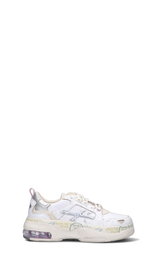 PREMIATA Sneaker donna bianca/grigia/viola in pelle