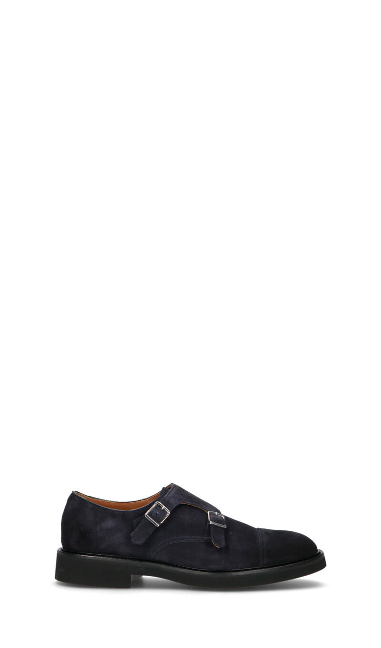 DOUCAL'S Stringata uomo navy in suede