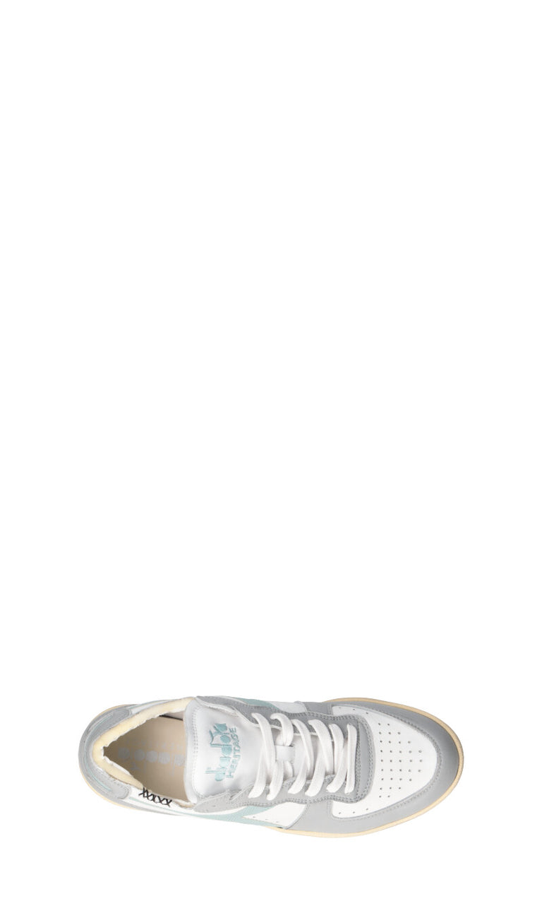 DIADORA HERITAGE - MI BASKET ROW CUT Sneaker uomo bianca/grigia in pelle