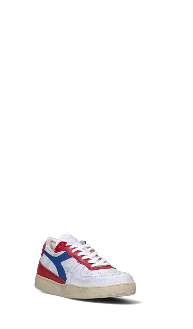 DIADORA HERITAGE - MI BASKET RAW CUT Sneaker uomo bianca/rossa/blu in pelle