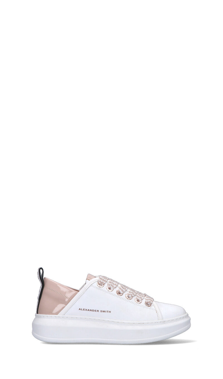 ALEXANDER SMITH Sneaker donna bianca/rosa in pelle