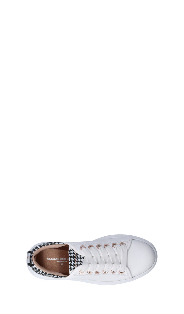 ALEXANDER SMITH Sneaker donna bianca/nera in pelle