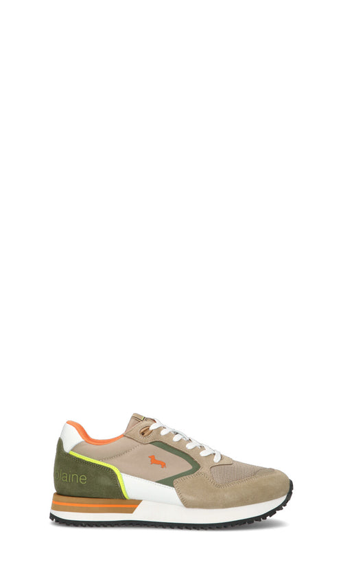 HARMONT&BLAINE Sneaker uomo beige/verde/arancione/giallo in suede