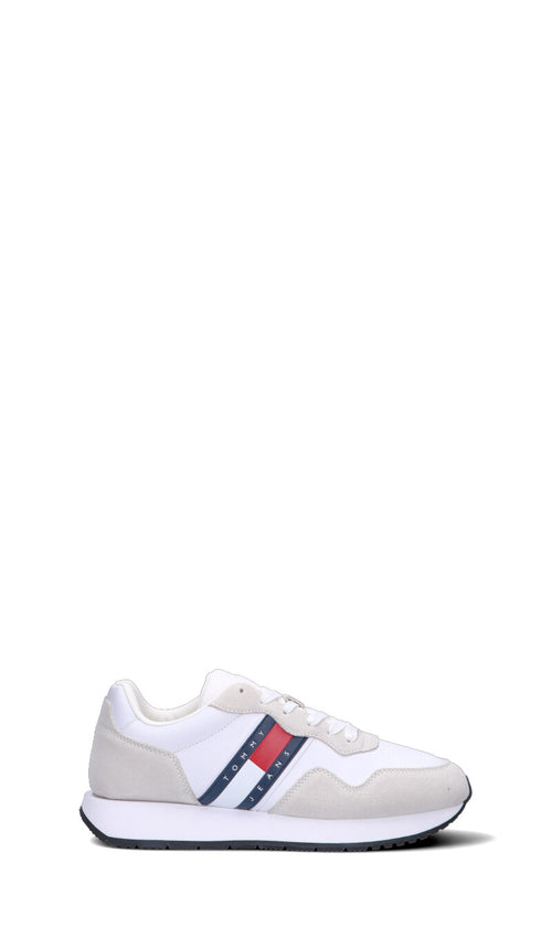 TOMMY HILFIGER JEANS Sneaker uomo bianca in suede