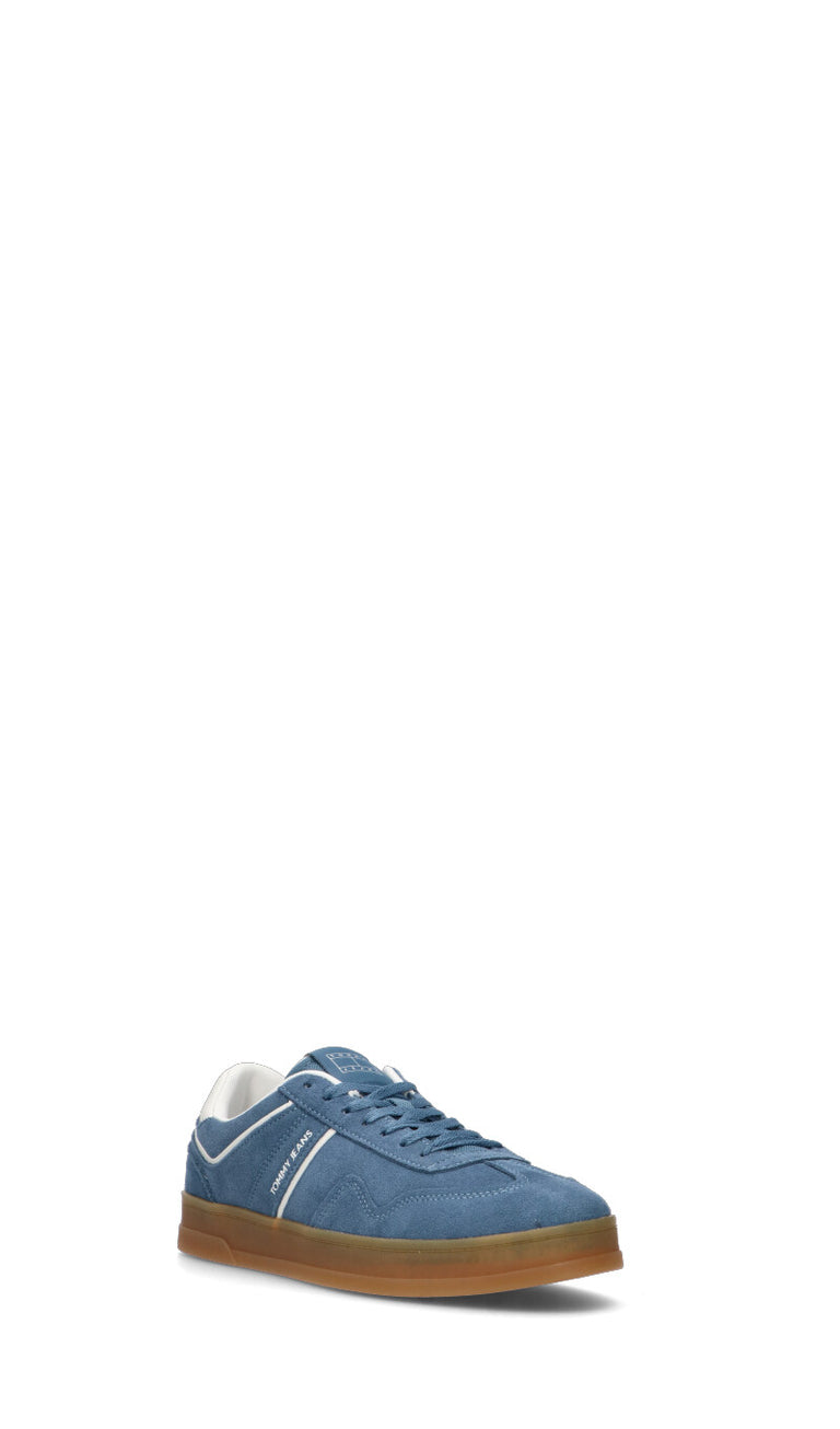 TOMMY HILFIGER JEANS Sneaker uomo azzurra in suede