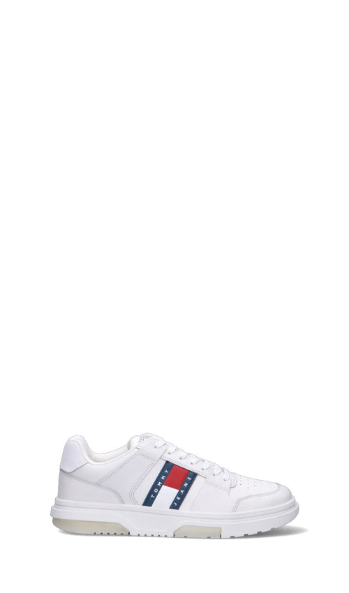 TOMMY HILFIGER JEANS Sneaker uomo bianca in pelle