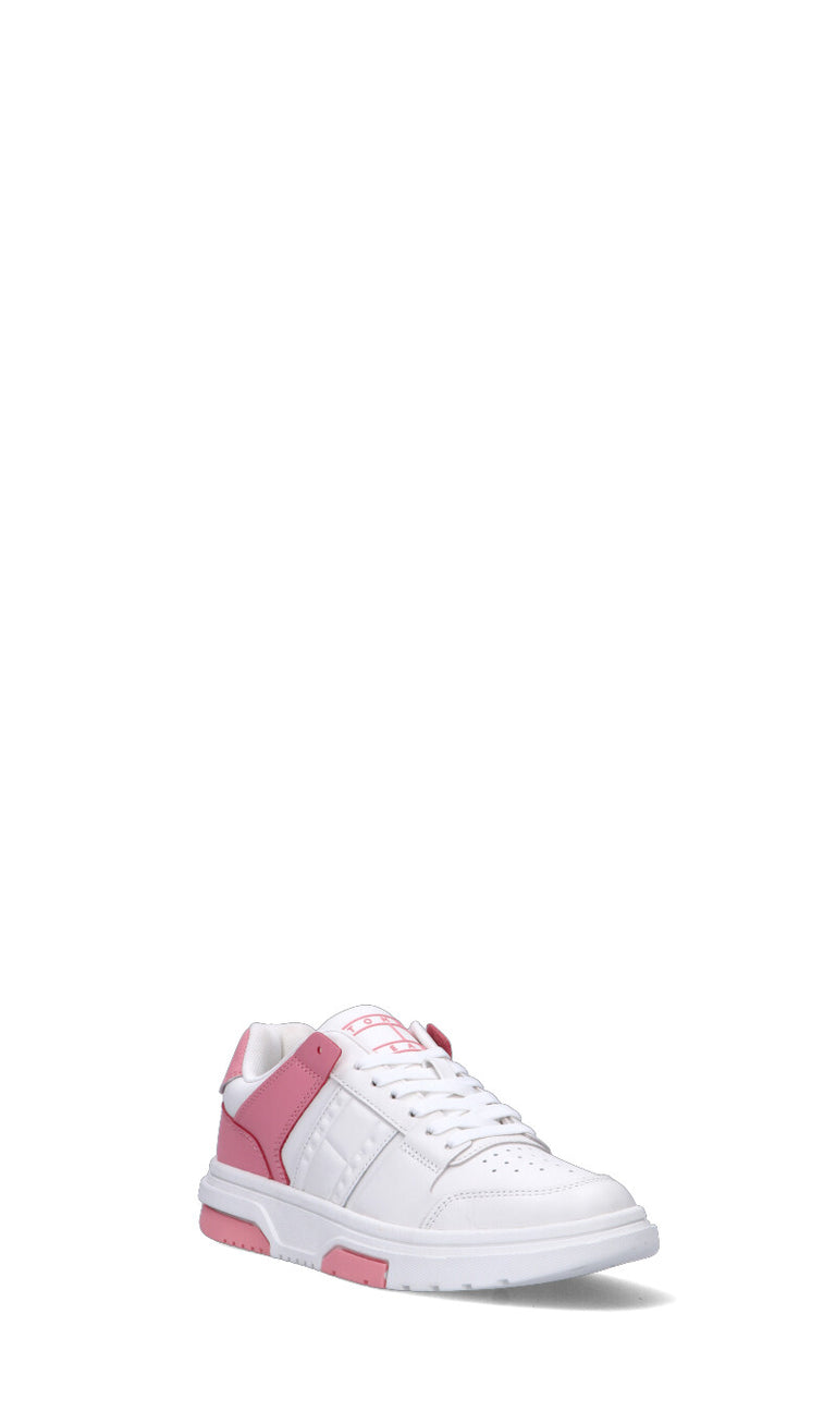 CALVIN KLEIN Sneaker donna bianca/rosa in pelle