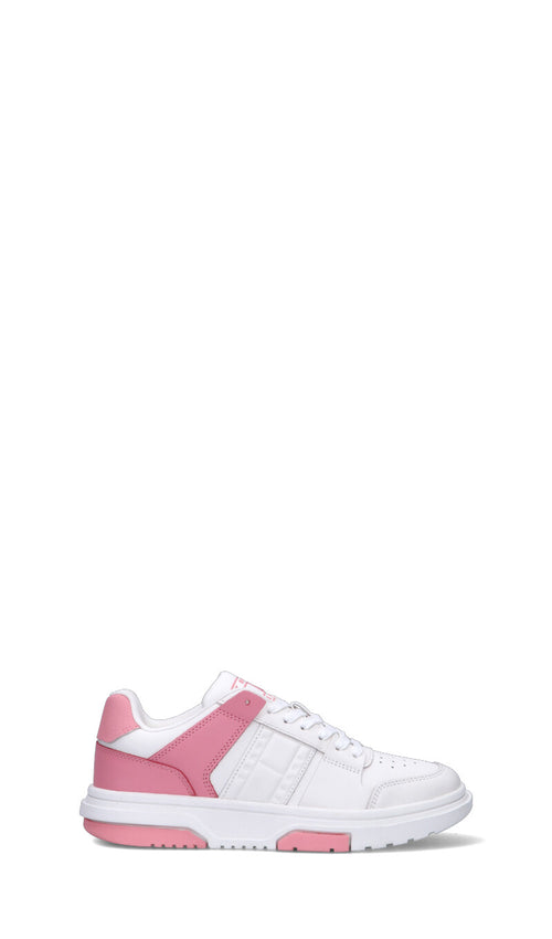 CALVIN KLEIN Sneaker donna bianca/rosa in pelle