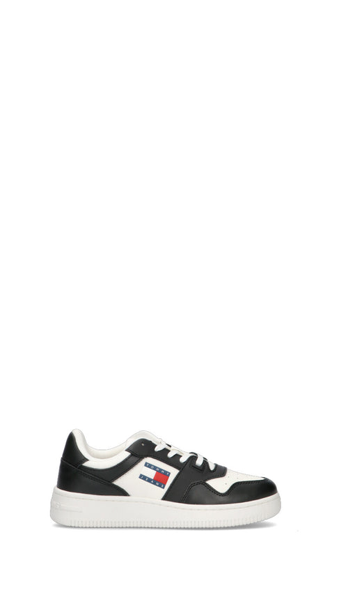 TOMMY HILFIGER JEANS Sneaker donna bianca/nera in pelle