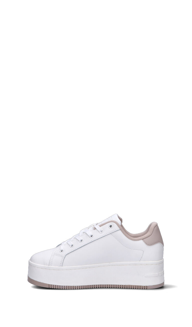 TOMMY HILFIGER JEANS Sneaker donna bianca/nude in pelle